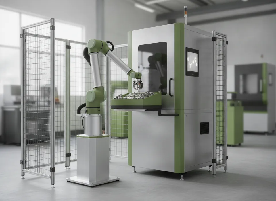 Cobot Machine-Tending Cell
